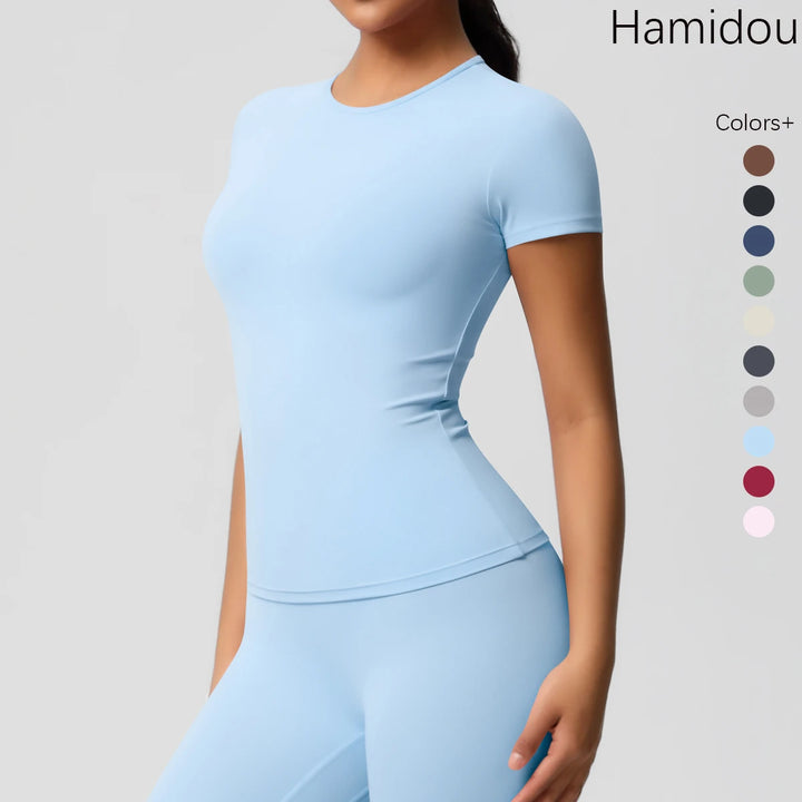 Women’s Dry-Fit Sports Top – Breathable, High-Elastic Fitness T-Shirt