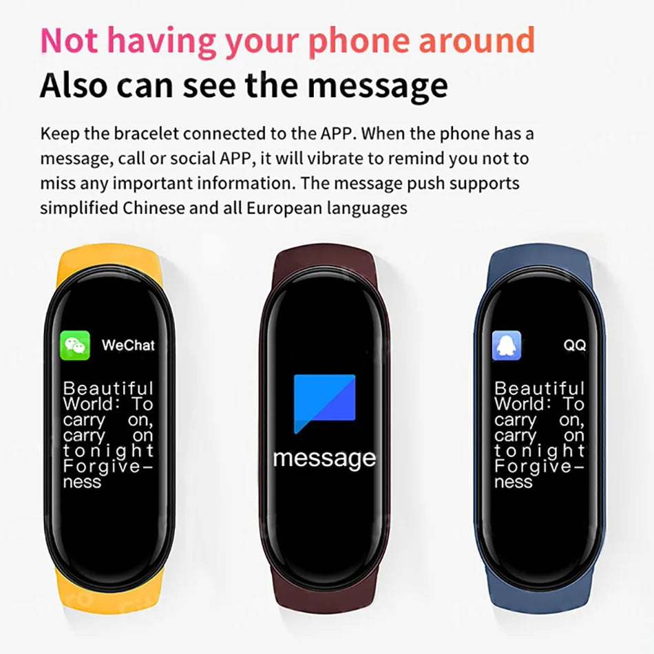 M6 Smart Watch – Fitness Tracker, Heart Rate & Blood Pressure Monitor