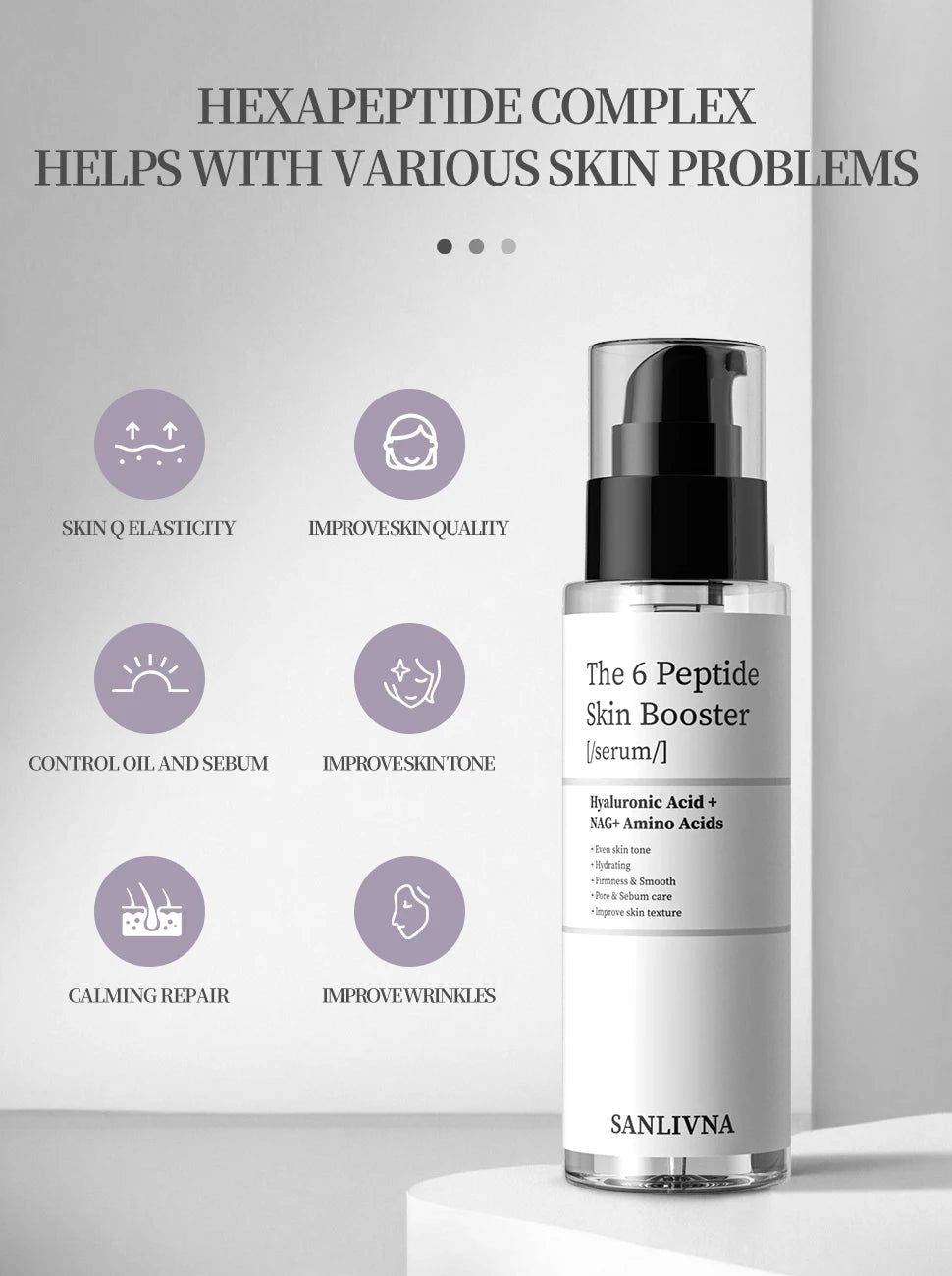 6-Piece Peptide Essence Facial Skin Care Set