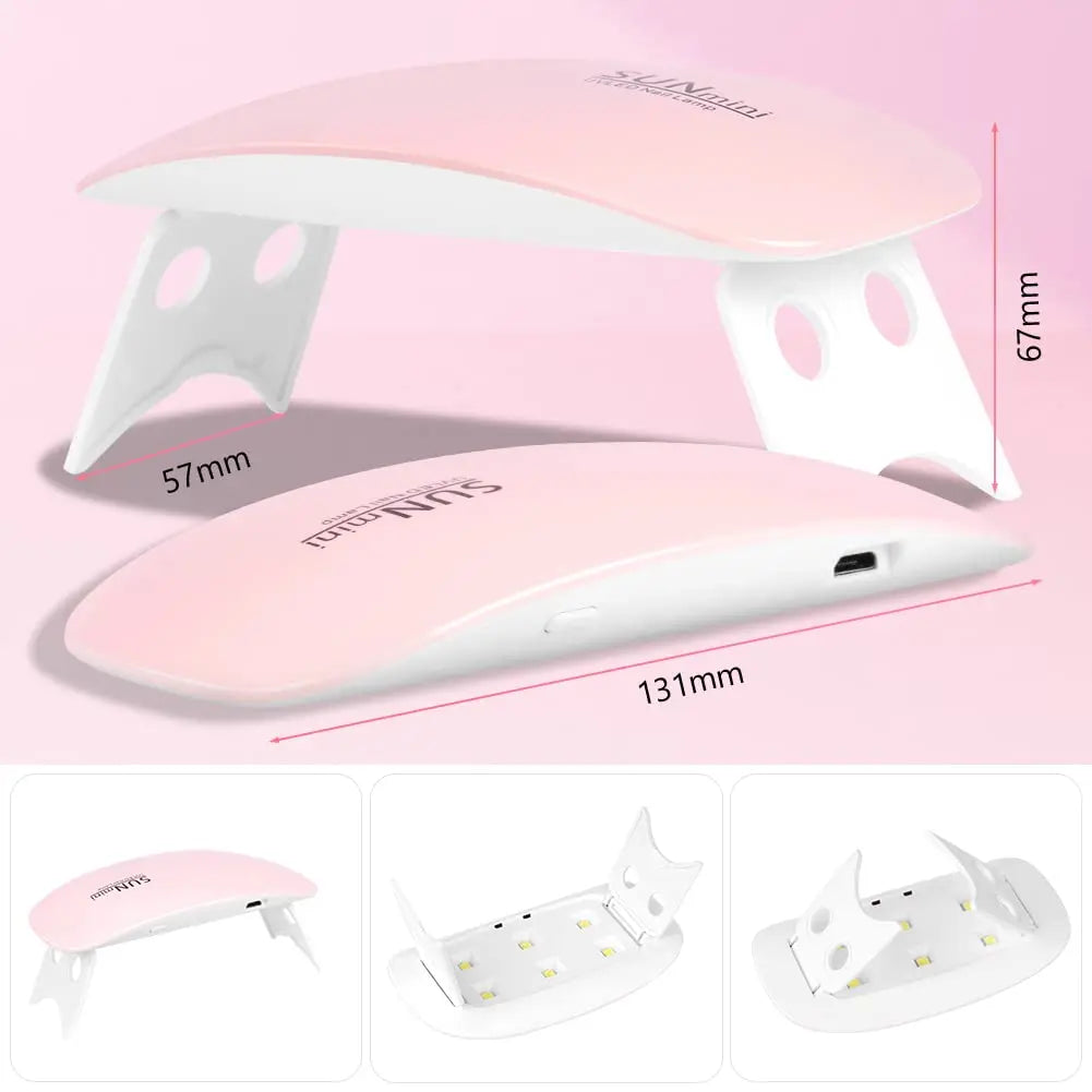 Foldable 6W UV LED Nail Lamp – Quick-Dry Gel Polish Manicure Tool