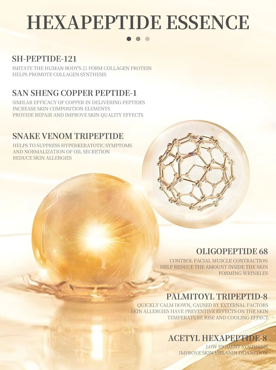 6-Piece Peptide Essence Facial Skin Care Set