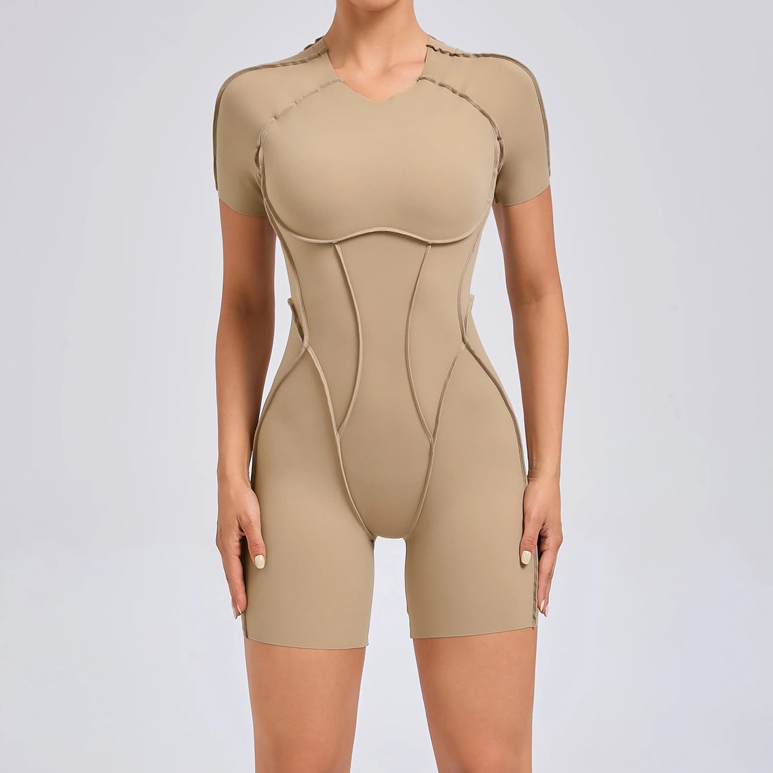 Women’s Backless Fitness Jumpsuit – Scrunch Booty Workout Romper