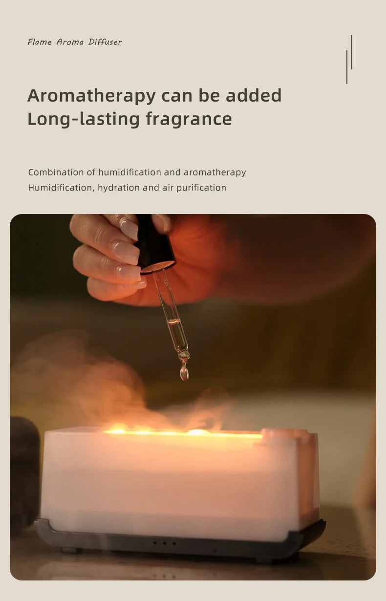 Mini Aromatherapy Flame Simulation Humidifier