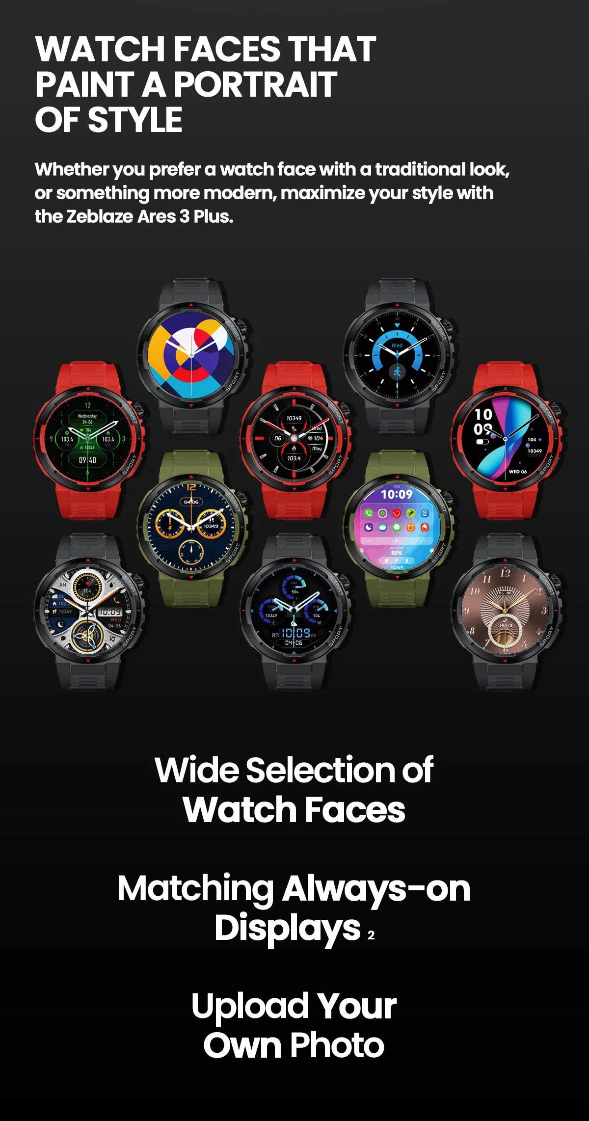 Zeblaze Ares 3 Plus Smartwatch – 1.43" HD AMOLED