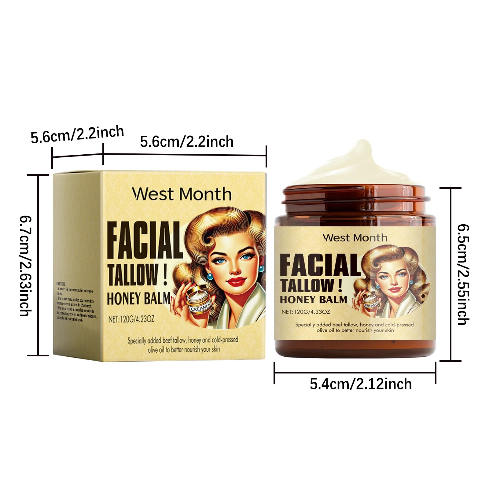 Beef Tallow Face Cream – Long-Lasting Moisturizing