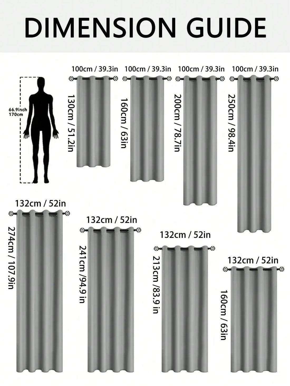 1pc Solid Blackout Curtain with Grommets