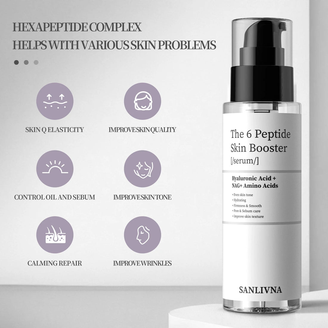 6-Piece Peptide Essence Facial Skin Care Set