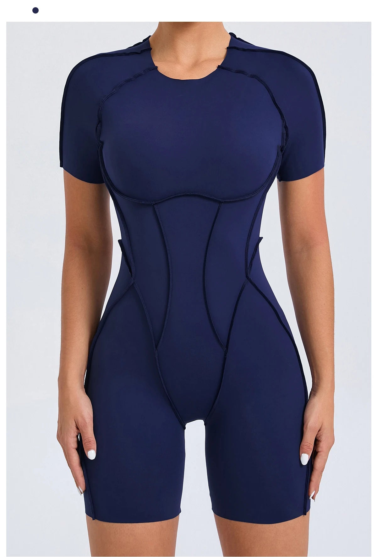 Women's Backless Scrunch Yoga Jumpsuit – Short Fitness Romper Sportswear