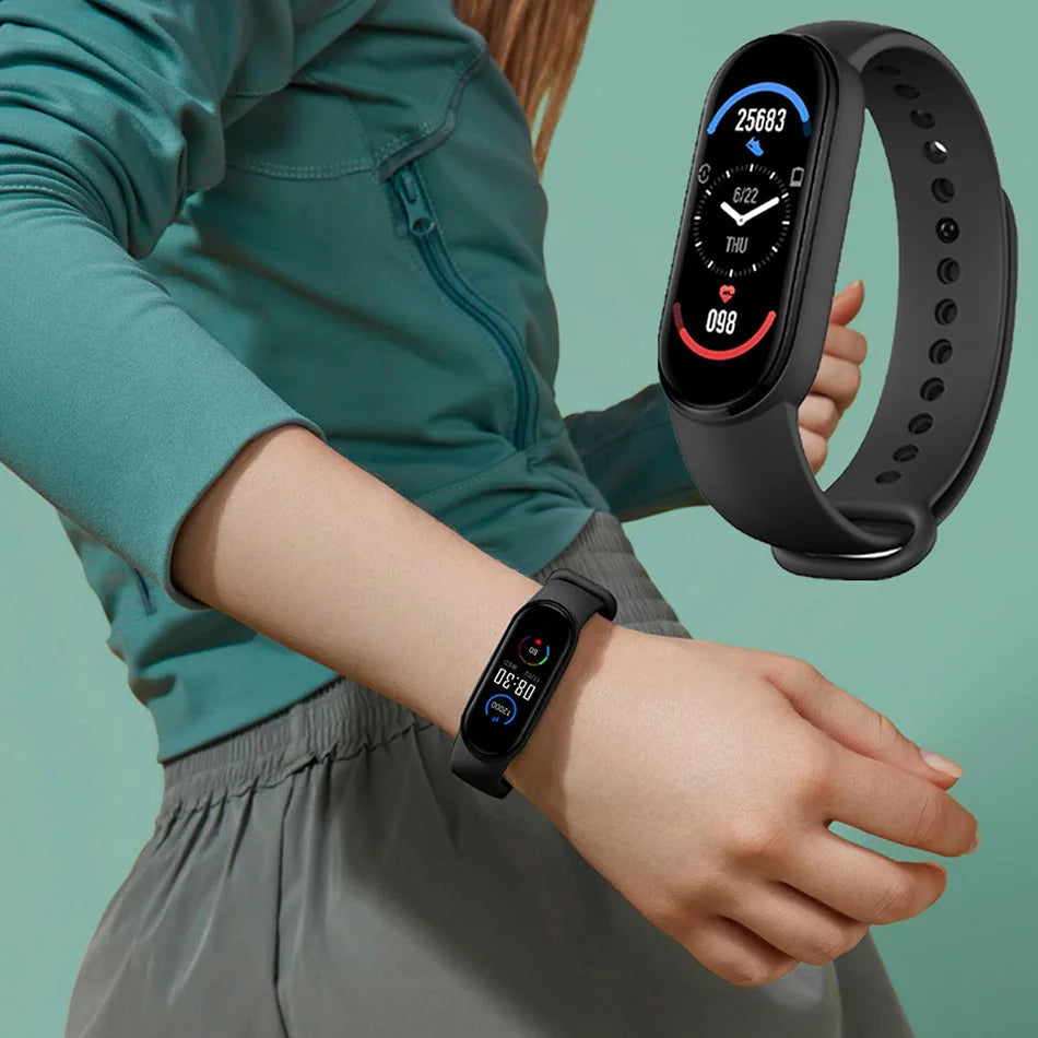 M6 Smart Watch – Fitness Tracker, Heart Rate & Blood Pressure Monitor