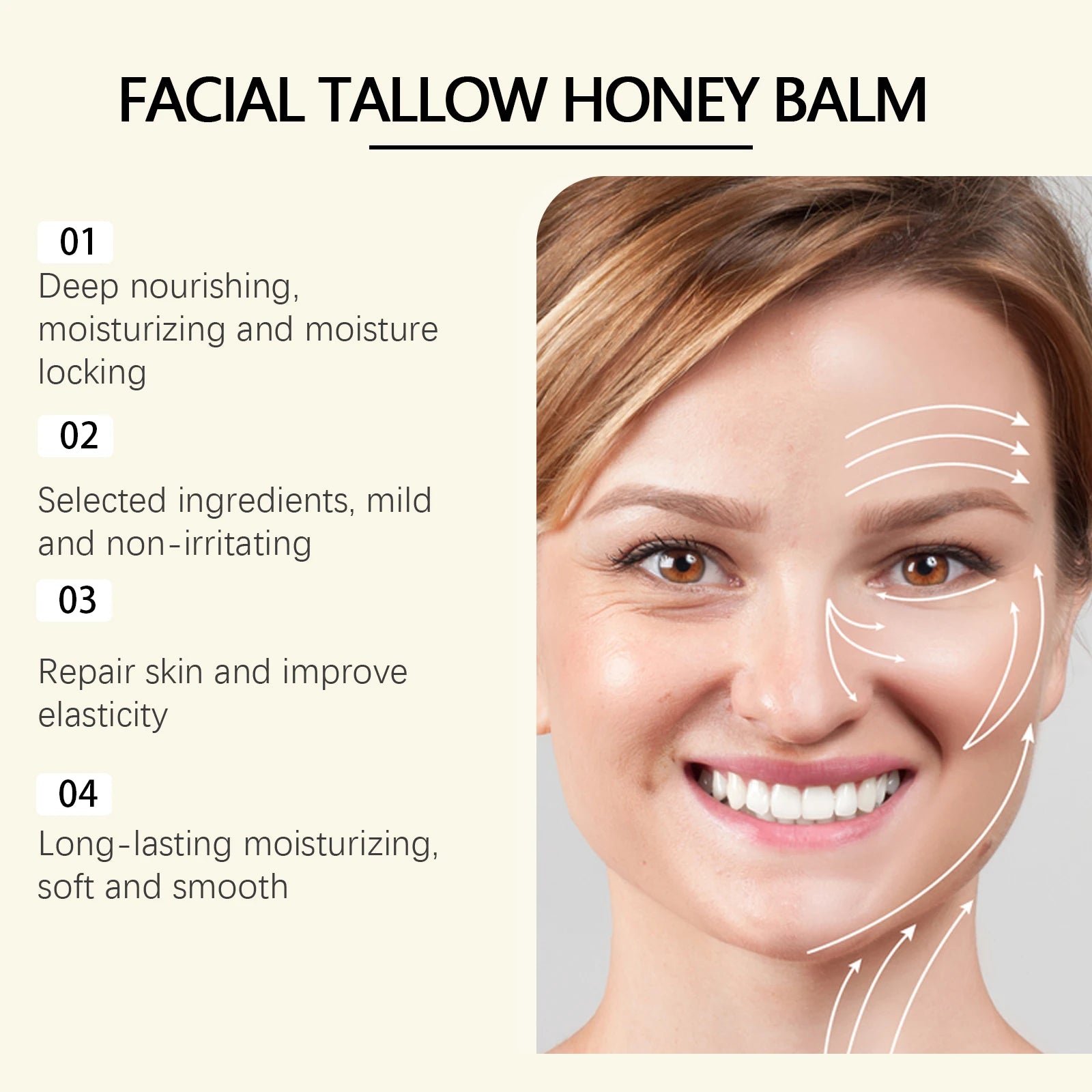 Beef Tallow Face Cream – Long-Lasting Moisturizing