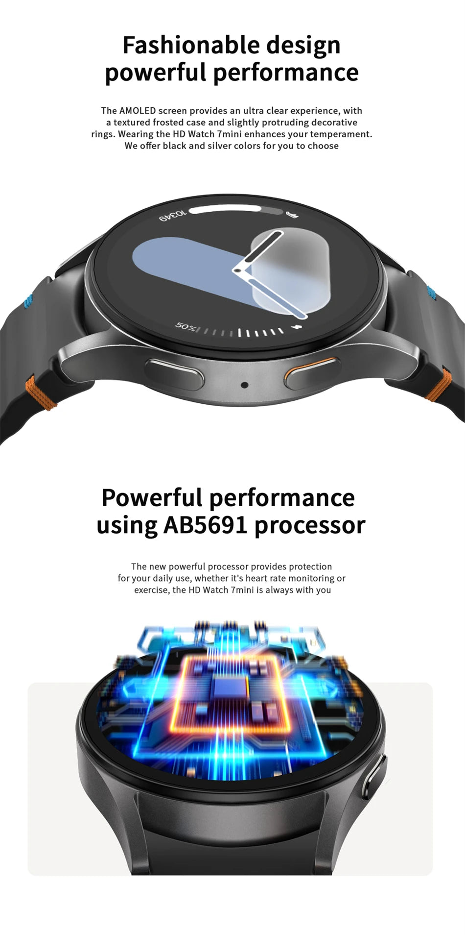 Galaxy Watch 7 Smartwatch – HD AMOLED, Fitness Tracker, Waterproof, Bluetooth Calls