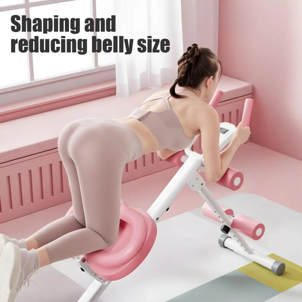 Foldable Adjustable Ab Machine – Home Core Trainer with Knee Protection