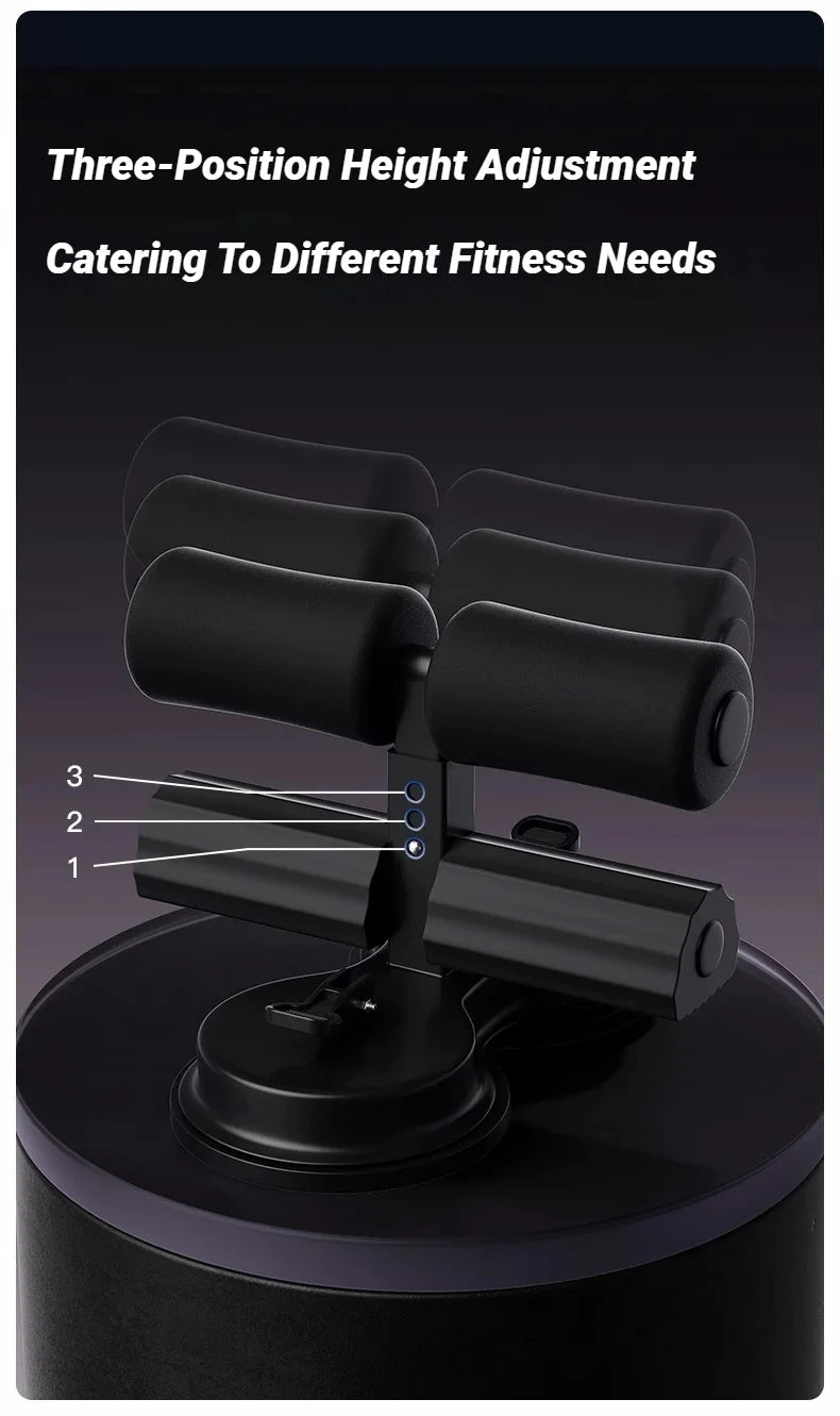 Adjustable Sit-Up Bar with Suction Base