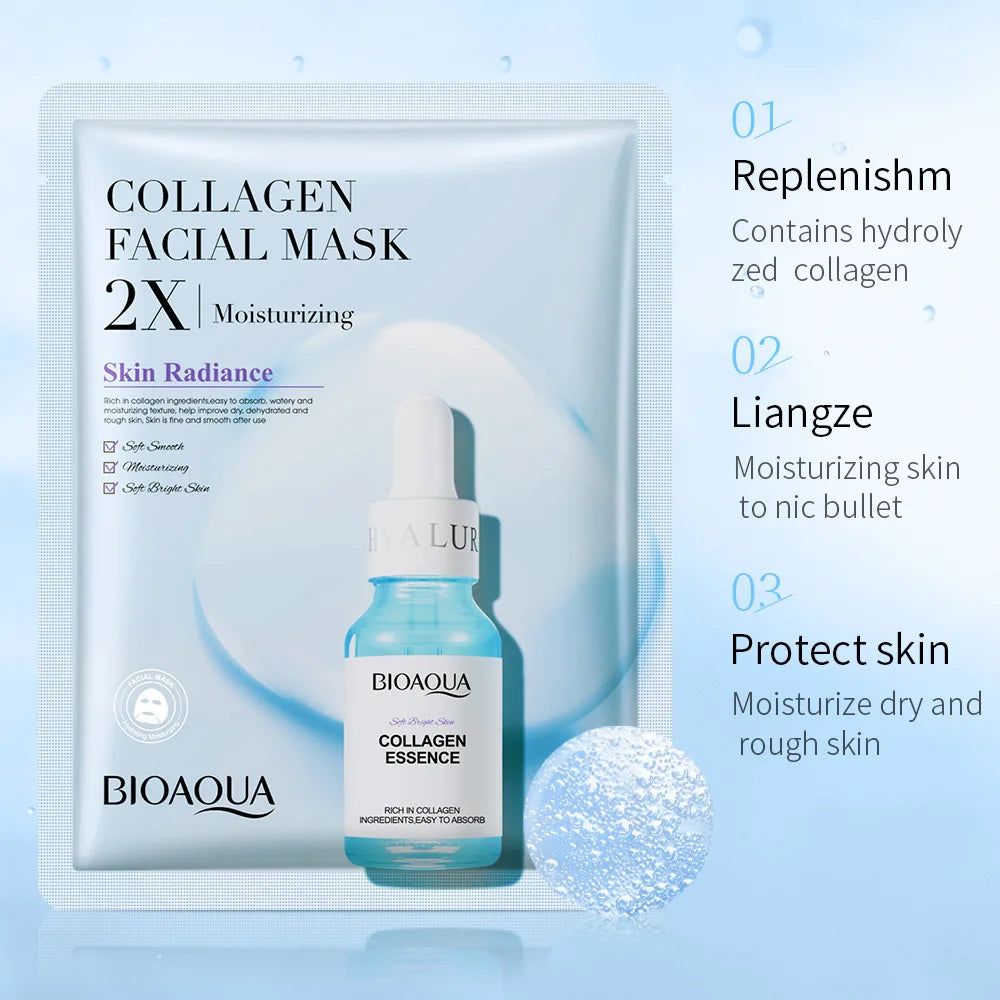 20pcs BIOAQUA Centella Collagen Face Masks