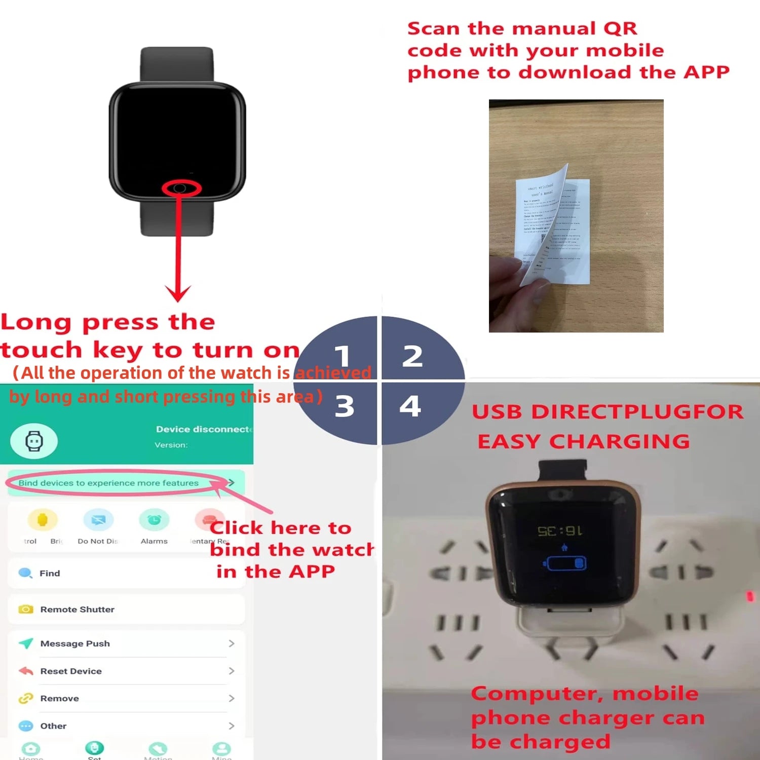 Y68 Smart Watch – Bluetooth Music Control