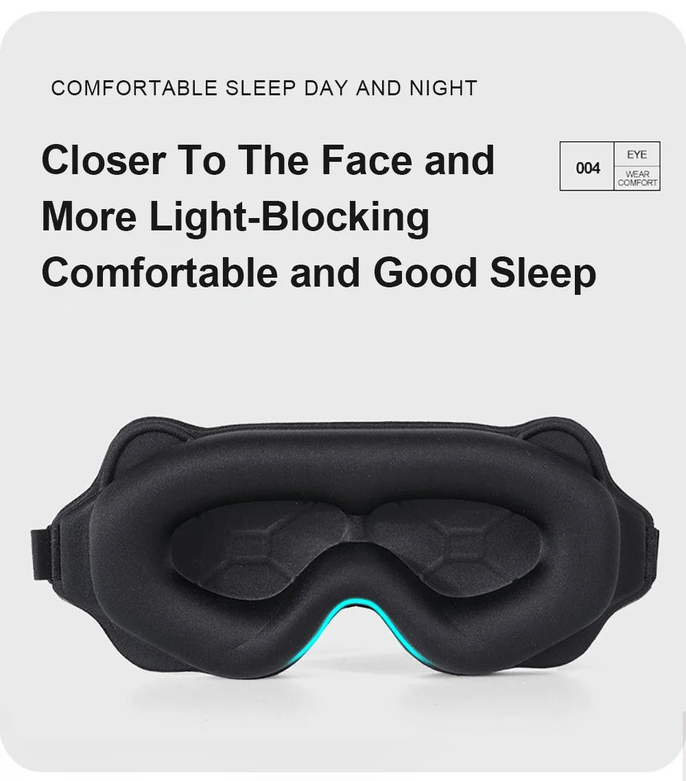 3D Sleep Mask – Soft Padded Light-Blocking Eye Shade