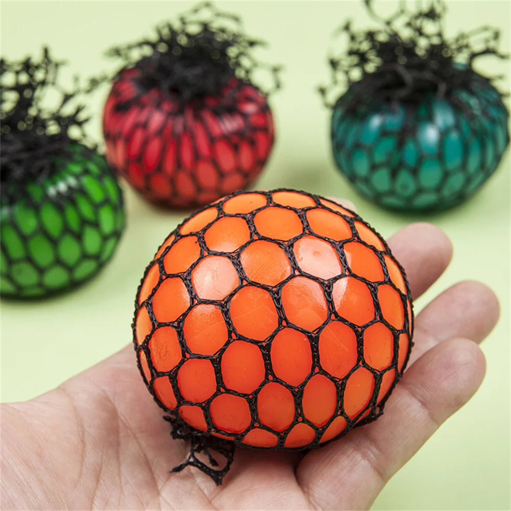 Colorful Mesh Grape Squeeze Stress Balls