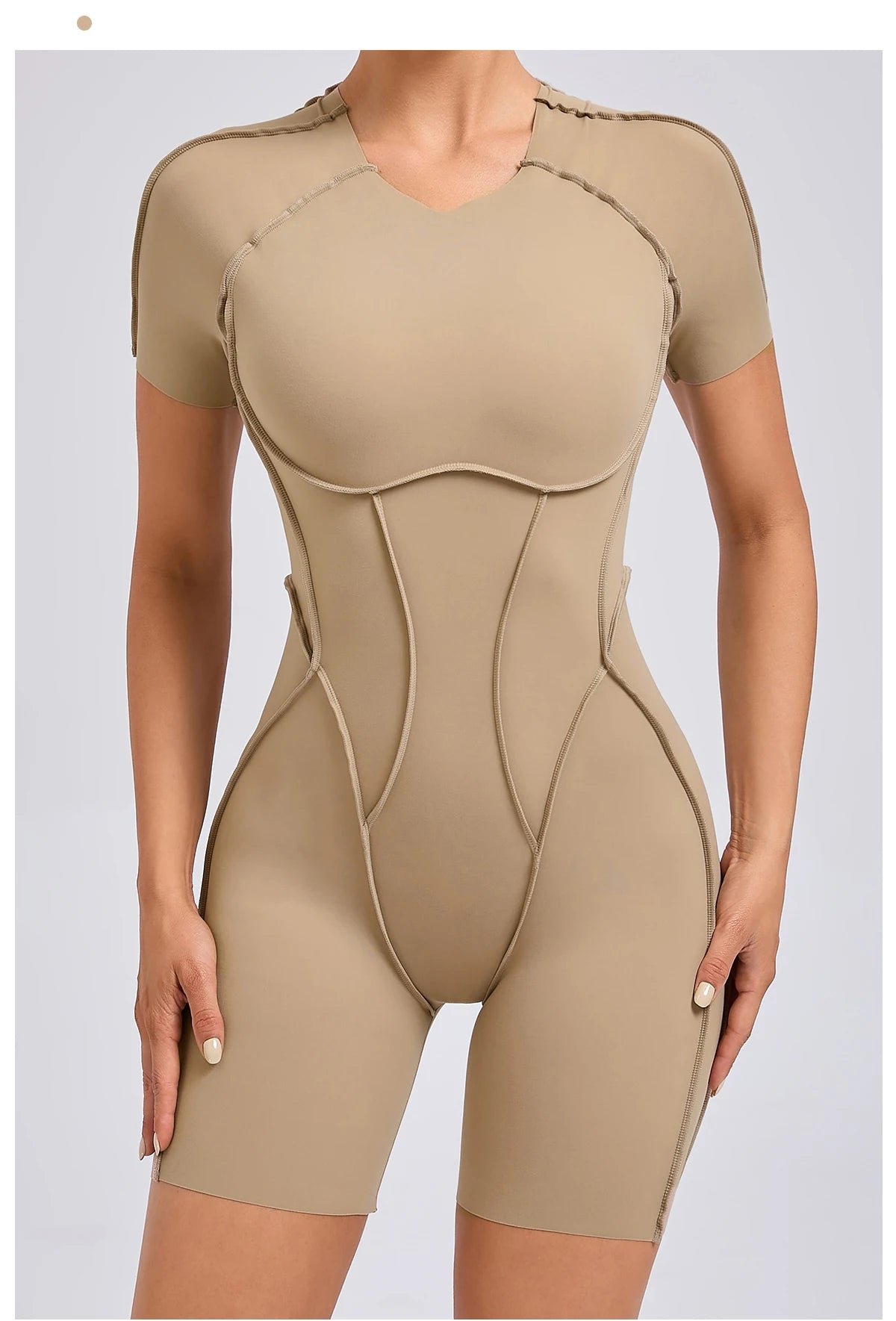 Women’s Backless Fitness Jumpsuit – Scrunch Booty Workout Romper