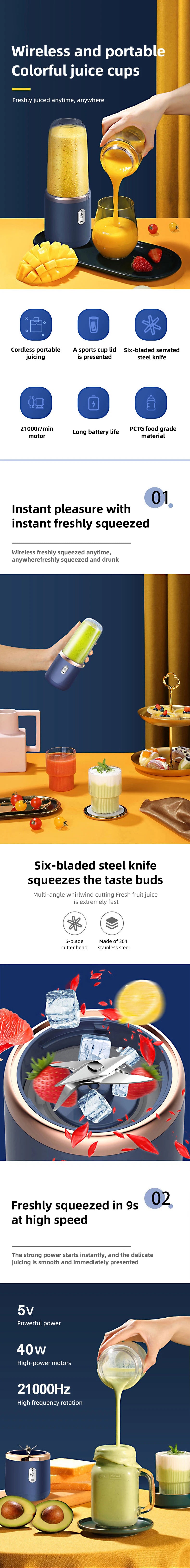 400ml Portable USB Juicer Blender