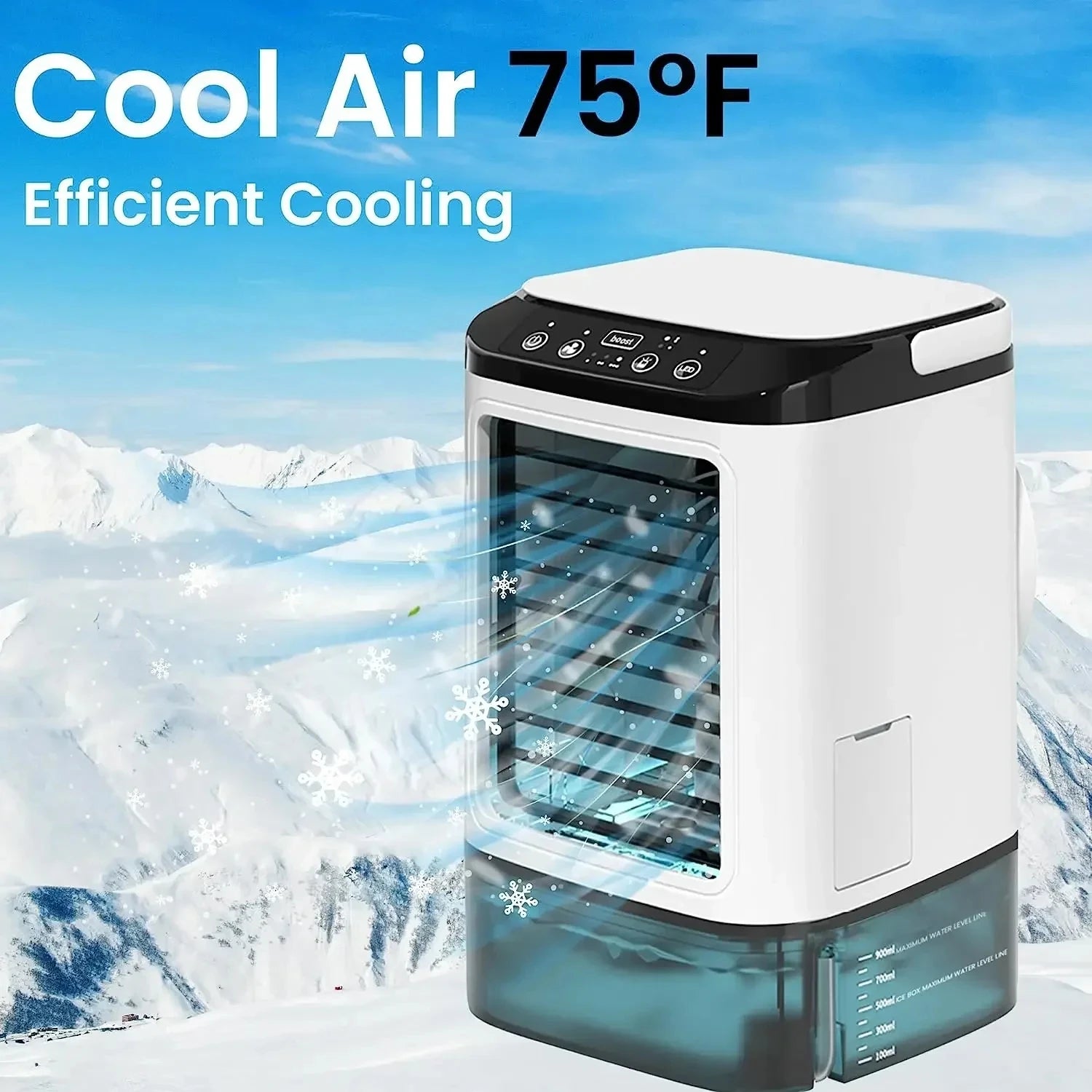 Portable Desktop Air Conditioner Fan – Personal Cooling Mini AC with Humidifier