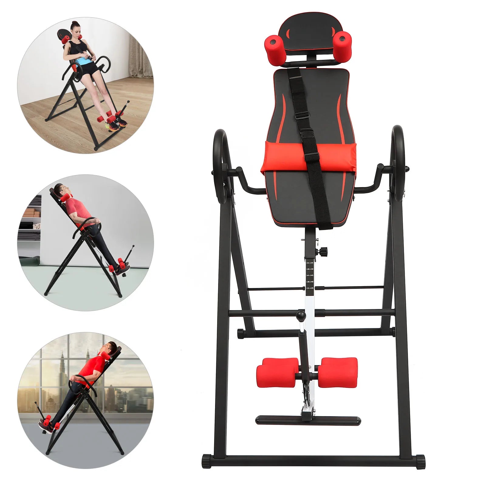 330lb Inversion Table – Adjustable Back Relief & Posture Correction Fitness Equipment