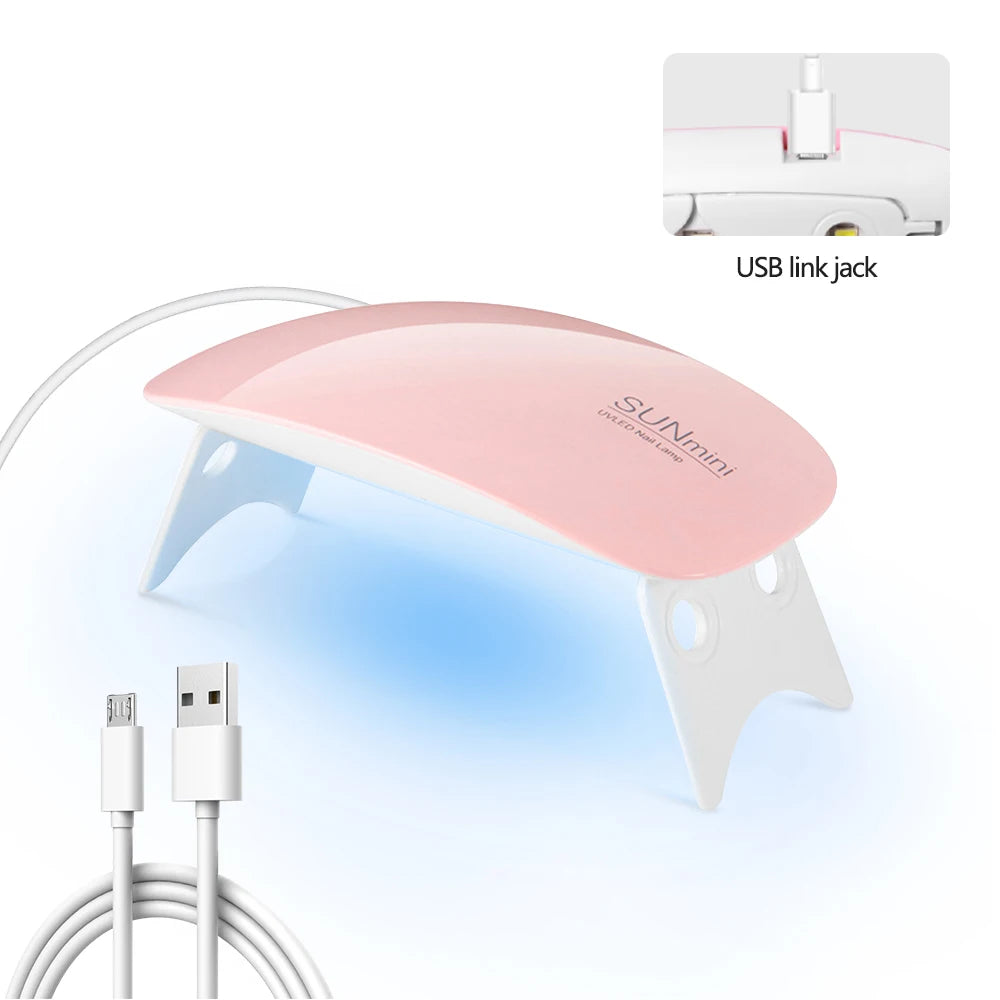 Foldable 6W UV LED Nail Lamp – Quick-Dry Gel Polish Manicure Tool