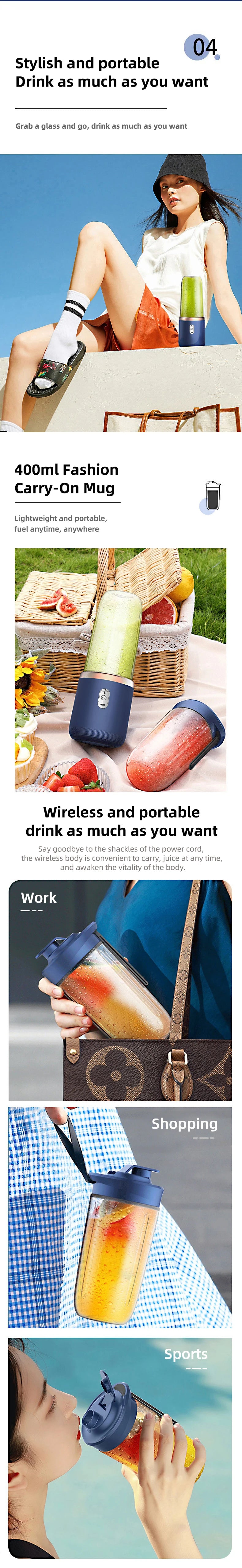 400ml Portable USB Juicer Blender