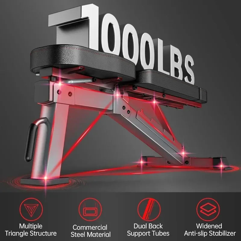 JOROTO Adjustable Foldable Weight Bench