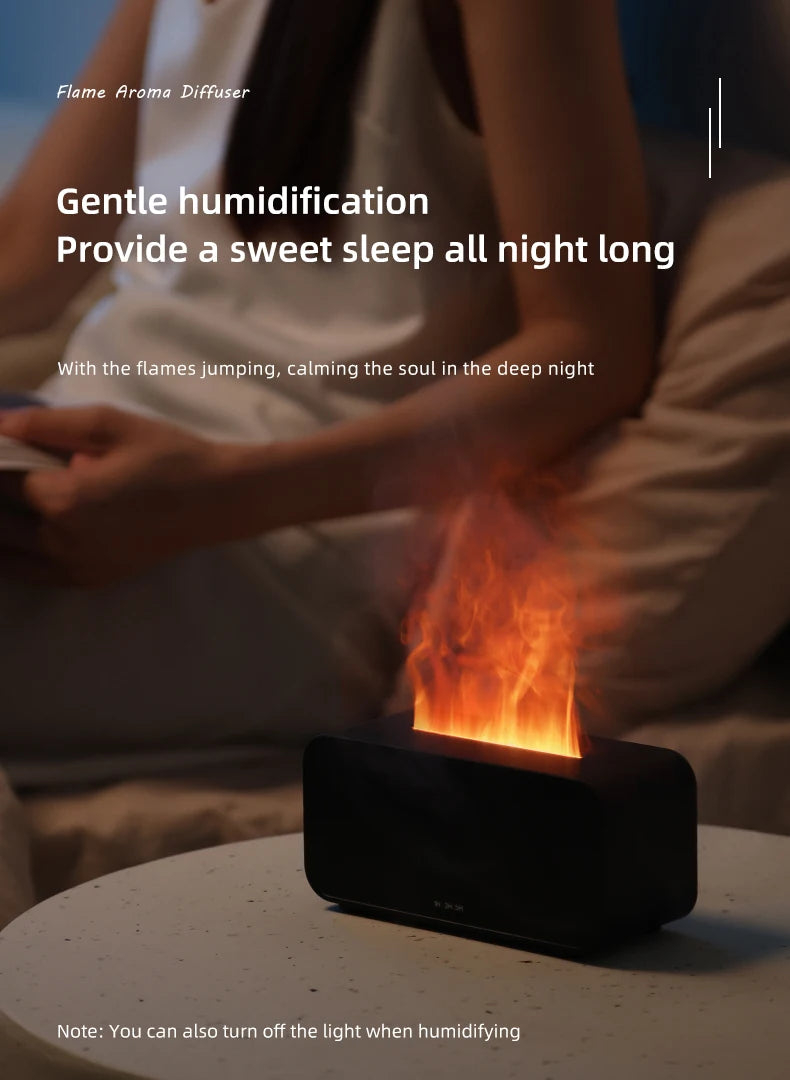Mini Aromatherapy Flame Simulation Humidifier