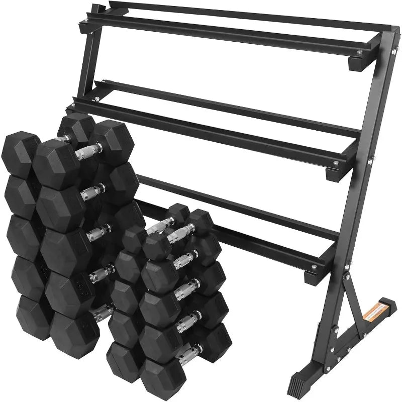 Premium Rubber Coated Hex Dumbbell Set