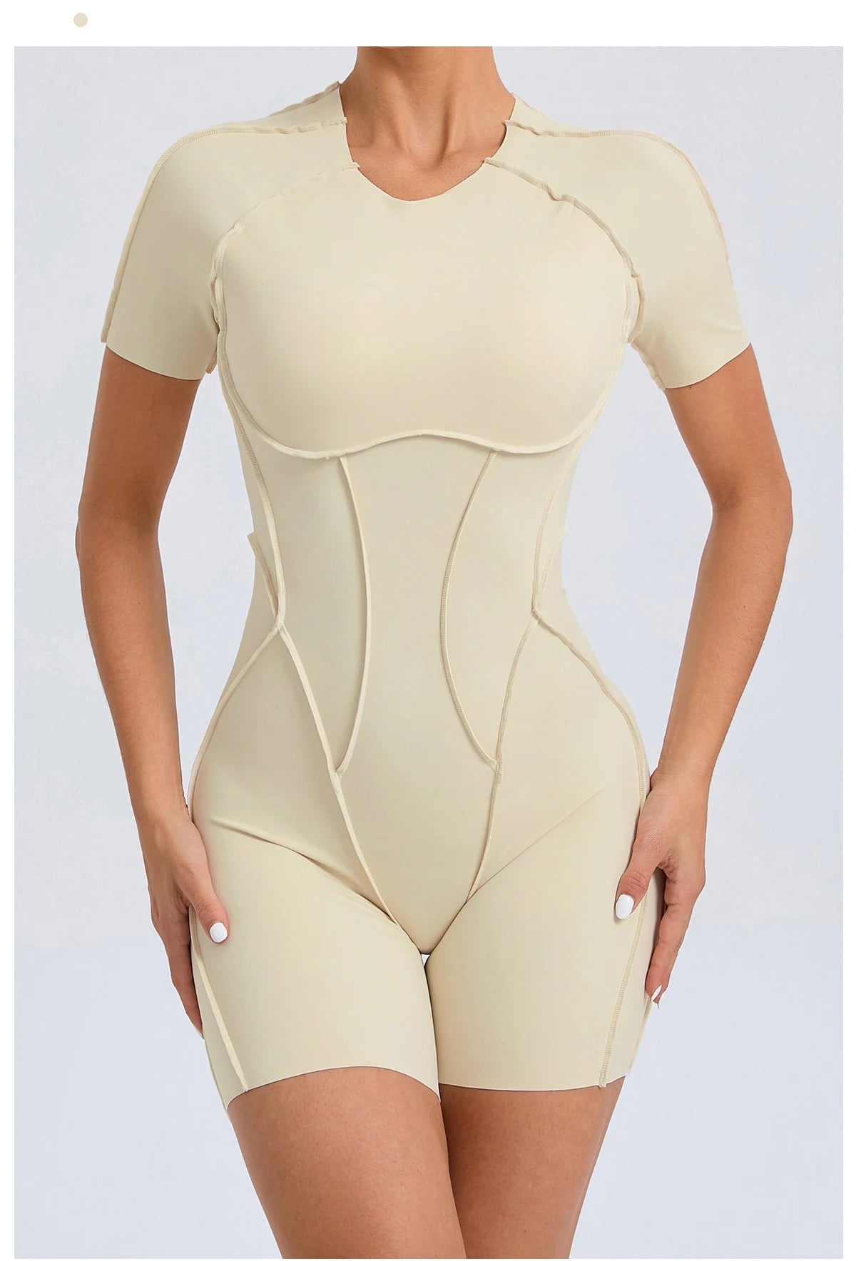 Women’s Backless Fitness Jumpsuit – Scrunch Booty Workout Romper