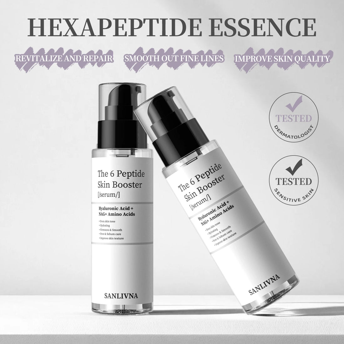 6-Piece Peptide Essence Facial Skin Care Set