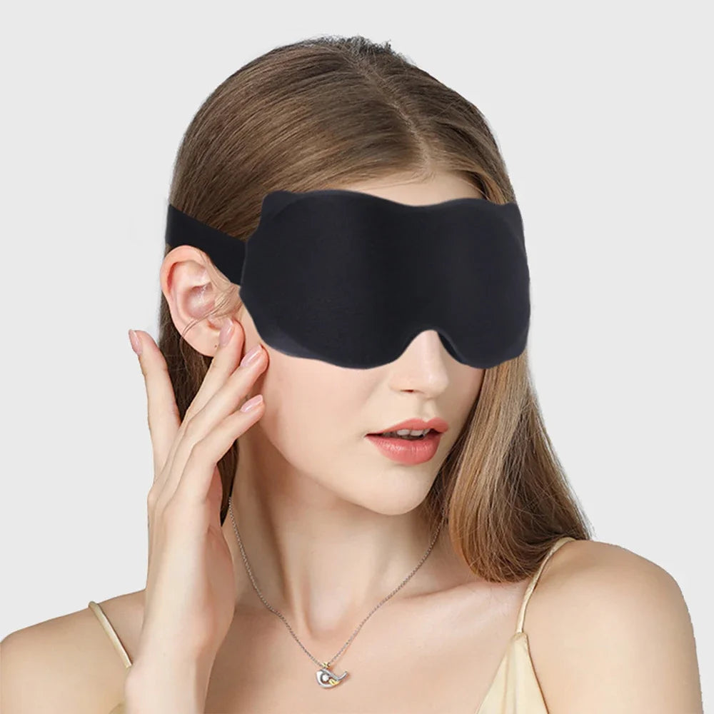 3D Sleep Mask – Soft Padded Light-Blocking Eye Shade