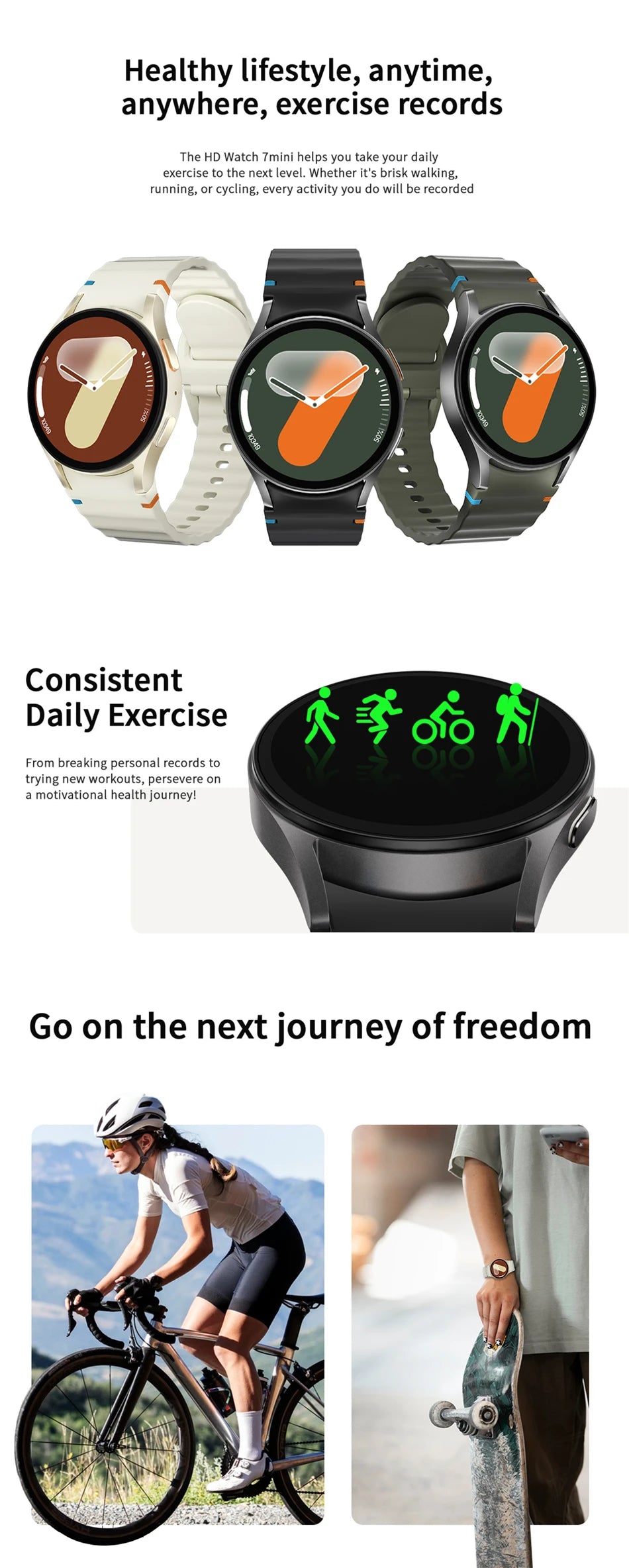 Galaxy Watch 7 Smartwatch – HD AMOLED, Fitness Tracker, Waterproof, Bluetooth Calls