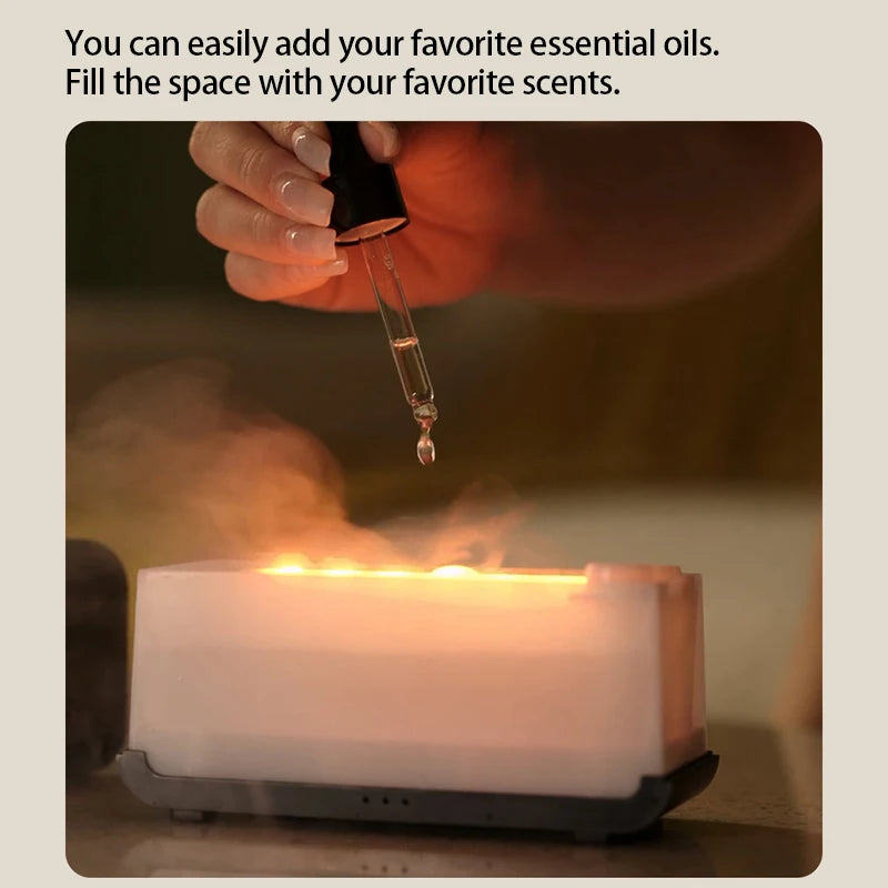 Mini Aromatherapy Flame Simulation Humidifier