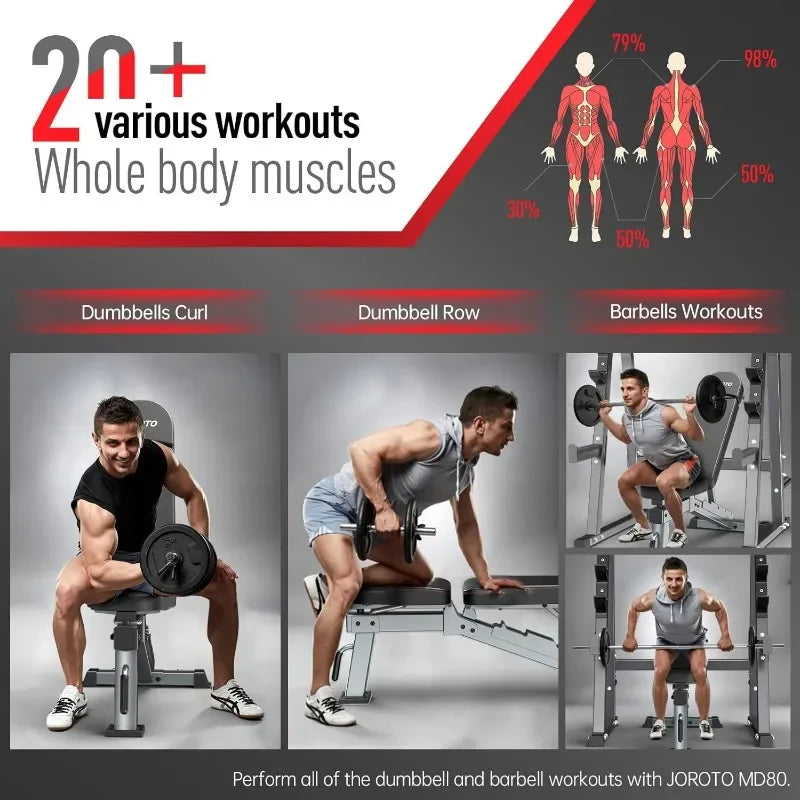 JOROTO Adjustable Foldable Weight Bench