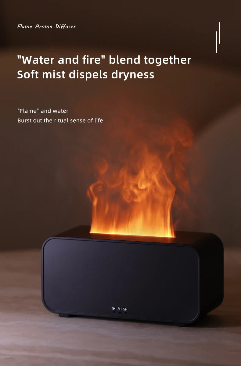 Mini Aromatherapy Flame Simulation Humidifier