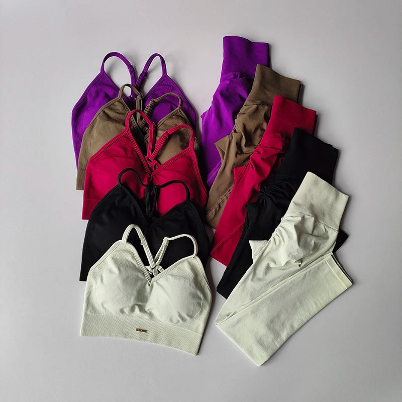 Women's Seamless Yoga Set – Hip-Lift Bra & Leggings, Quick-Dry