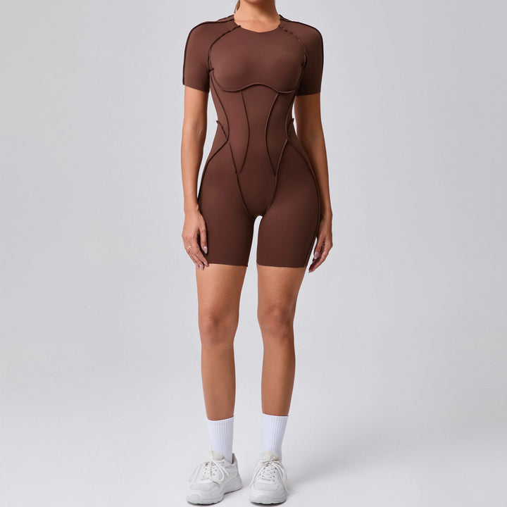 Women’s Backless Fitness Jumpsuit – Scrunch Booty Workout Romper