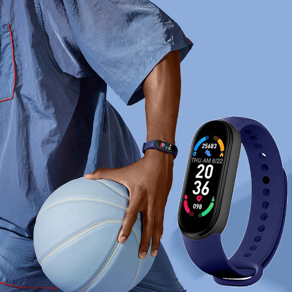 M6 Smart Watch – Fitness Tracker, Heart Rate & Blood Pressure Monitor