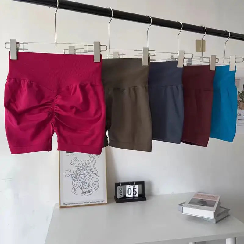 Summer High-Waist Women's Yoga Shorts Breathable Fitness Butt Lits