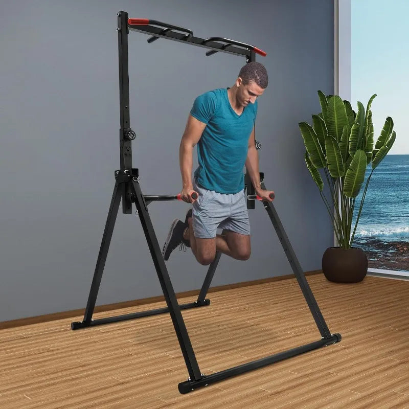 440 lbs Capacity Free-Standing Pull-Up & Dip Station