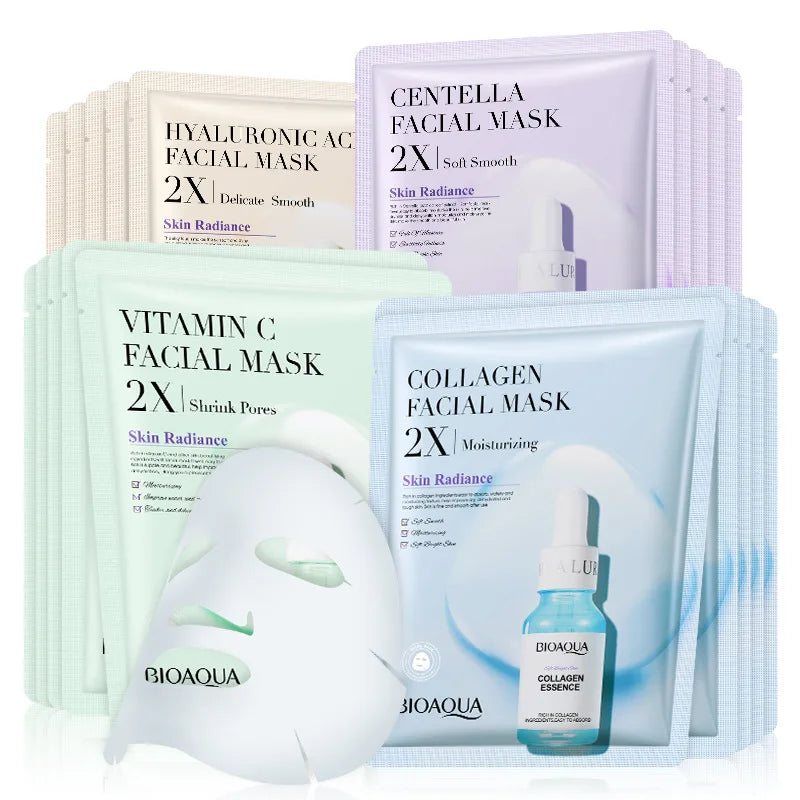 20pcs BIOAQUA Centella Collagen Face Masks