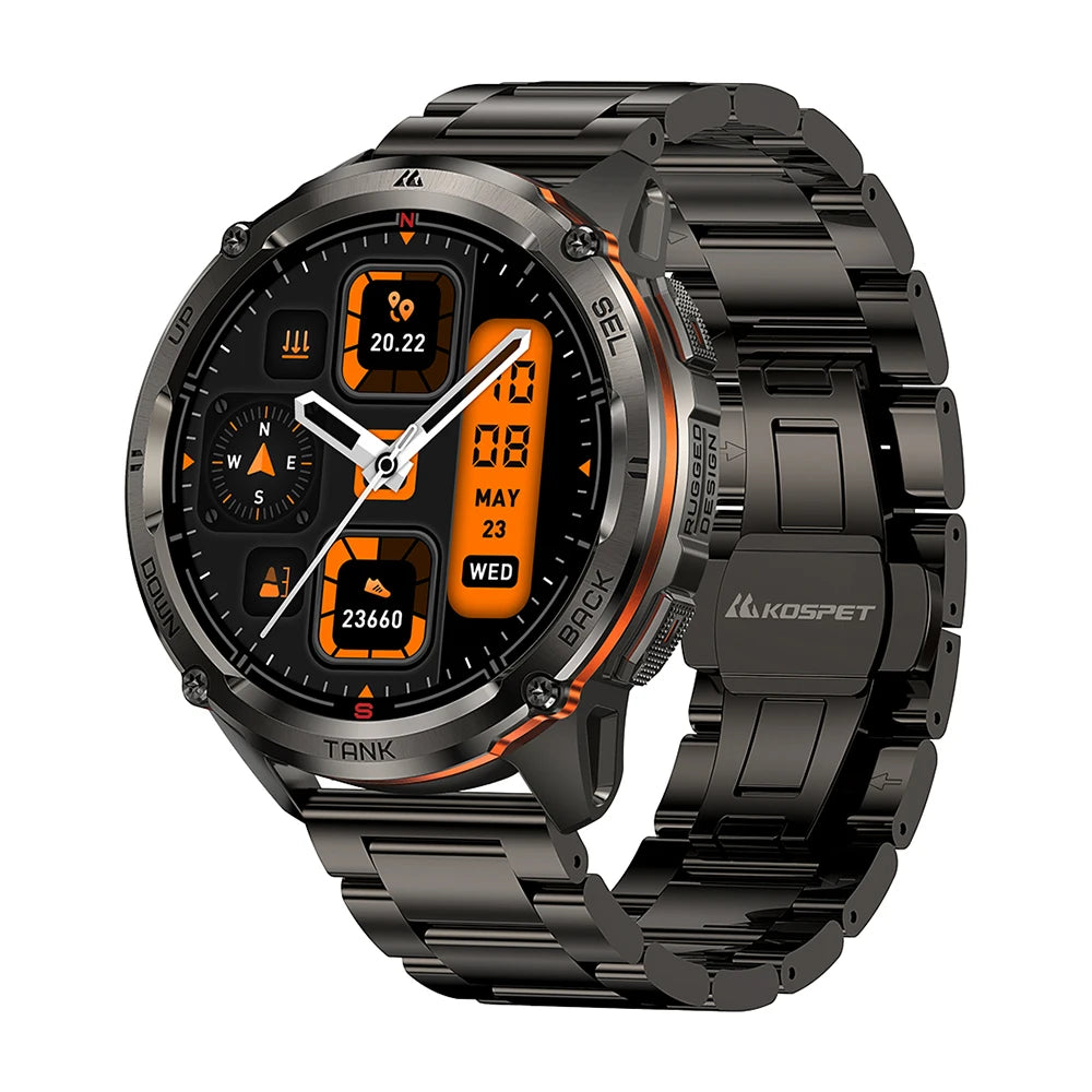 KOSPET TANK T3 Ultra 2 Smartwatch – GPS, AMOLED, Waterproof, 60-Day Battery