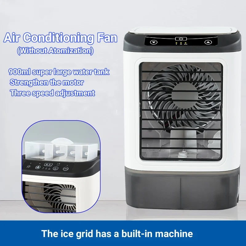Portable Desktop Air Conditioner Fan – Personal Cooling Mini AC with Humidifier