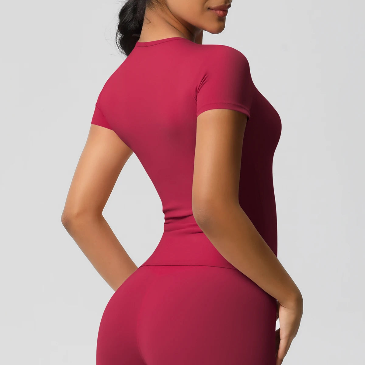 Women’s Dry-Fit Sports Top – Breathable, High-Elastic Fitness T-Shirt