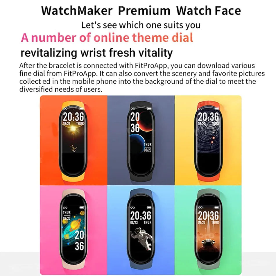 M6 Smart Watch – Fitness Tracker, Heart Rate & Blood Pressure Monitor