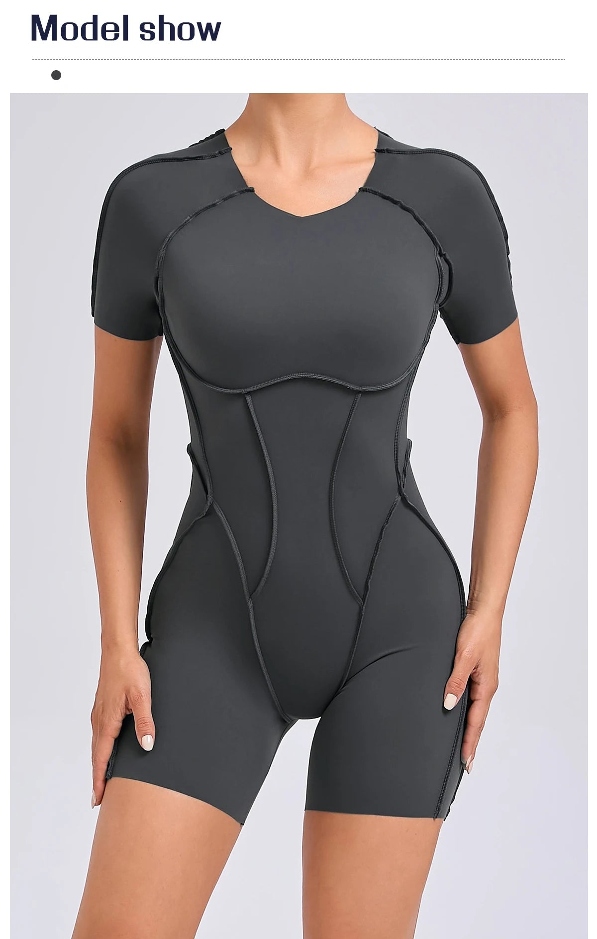 Women's Backless Scrunch Yoga Jumpsuit – Short Fitness Romper Sportswear