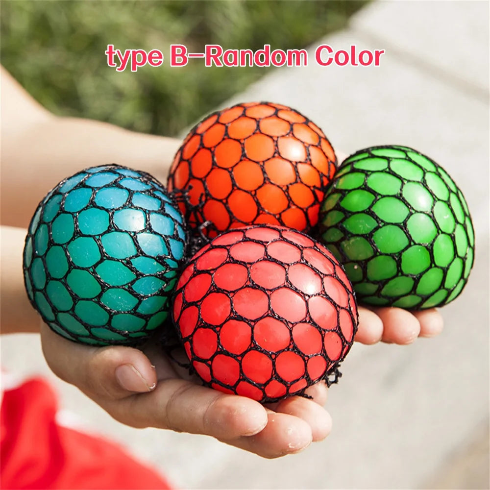Colorful Mesh Grape Squeeze Stress Balls