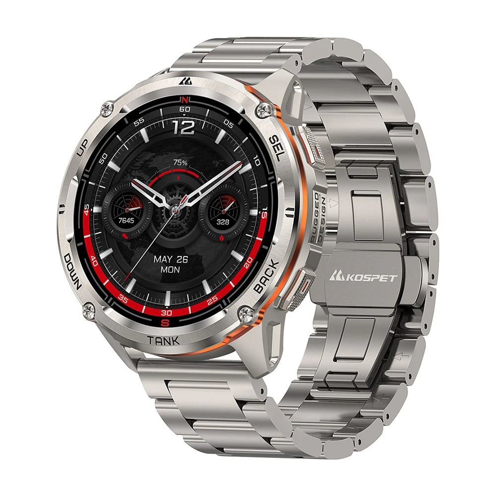 KOSPET TANK T3 Ultra 2 Smartwatch – GPS, AMOLED, Waterproof, 60-Day Battery